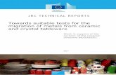 Towards suitable tests for the migration of metals from ceramic …publications.jrc.ec.europa.eu/repository/bitstream/JRC... · 2017-12-21 · 1 Acknowledgements We would like to