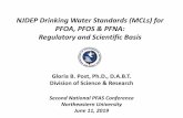 NJDEP Drinking Water Standards (MCLs) for PFOA, PFOS ... · Federal & State Standards & Guidance for Drinking Water Contaminants •Standards (regulatory)–Federal and state Maximum