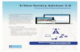 E/One Sentry Advisor 2 · • Board-level fault indications Sentry Advisor by powered by E/One HTT modems modem models sites list modems users notes alarm history notification settings