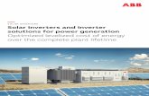 SOLAR INVERTERS Solar inverters and inverter …...SOLAR INVERTERS Solar inverters and inverter solutions for power generation Optimized levelized cost of energy over the complete