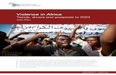 Violence in Africa · 2018-08-30 · This report analyses prospects for violence in Africa to 2023. It rst presents recent con ict trends including slowly declining fatality rates