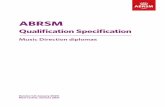 ABRSM Exam Regulations...ABRSM diploma exams in Music Direction are regulated in the UK by the Office of Qualifications and Examinations Regulation (Ofqual), Qualifications Wales and
