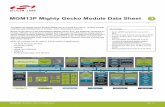 MGM13P Mighty Gecko Module Data Sheet · MGM13P Mighty Gecko Module Data Sheet The MGM13P Mighty Gecko Module (MGM13P) is a small form factor, certified module, enabling rapid development