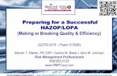Preparing for a Successful HAZOP/LOPA · 2018-04-22 · Risk Management Professionals Preparing for a Successful HAZOP/LOPA (Making or Breaking Quality & Efficiency) (GCPS-2018 –Paper