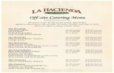 Off-site Catering Menu - Los Barrios Cateringlosbarrioscatering.com/files/catering_menu.pdf · Off-site Catering Menu Available for parties of 30 or more . All options except the