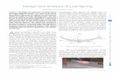 Design and Analysis of Leaf Spring - Global …...Design and Analysis of Leaf Spring Sunil Chinthau & N. Jeevan Kumar 39 Leaf springs are unique kind of springs used in Abstract -
