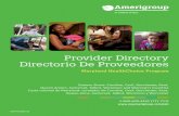 Provider Directory Directorio De Proveedores · Maryland Provider Directory / Maryland directorio de proveedores Table of Contents / Tabla de contenido PAGE Welcome to Amerigroup