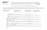 2014-2015 Lafayette Orchestra Auditions · Audition Dates: WEDNESDAY, APRIL 16 register for your time VIOLA Please email if you have a conflict @ phil.kent@fayette.kyschools.us All