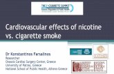 Cardiovascular effects of nicotine vs. cigarette smoke...aerosol, Marlboro cigarette mainstream smoke, or air 10 times over 5 min • FMD was quantitated pre- and post-exposure by