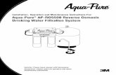 Installation, Operation and Maintenance Instructions For ... · stallation and use of the AP-RO5500 Reverse Osmosis (RO) Drinking Water Filtration System. Retain these instructions