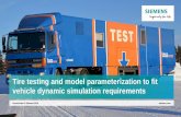 Tire testing and model parameterization to fit vehicle ... · • OpenCRG road modelling • Tire model parameterization: • Test Trailer slip characteristics • Tire carcass stiffness