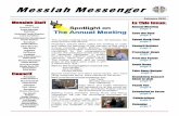 Messiah Messenger - Amazon Web Services · 2020-01-31 · Synod Book Club page 2 Council Actionsand called for approval of the minutes of last year annual meeting. Cathy Borden, representing