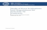 Audit of Price Evaluations and Negotiations for Schedule ... · include pre-negotiated prices, delivery terms, warranties, and other terms and conditions intended to streamline the