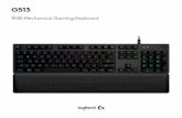 RGB Mechanical Gaming Keyboard · 2018-03-12 · RGB Mechanical Gaming Keyboard . English 3 Deutsch 8 Français 13 Italiano 18 Español 23 Português 28 Nederlands 33 Svenska 38 Dansk
