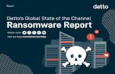 Datto’s Global State of the Channel Ransomware ReportAbout the Report Datto’s Global State of the Channel Ransomware Report is comprised of statistics pulled from a survey of 1,400+