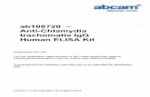 ab108720 – trachomatis IgG Anti-Chlamydia Human ELISA Kit Anti-Chlamydia...Abcam’s anti-Chlamydia trachomatis IgG Human in vitro ELISA (Enzyme-Linked Immunosorbent Assay) kit is