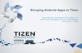 Bringing Android Apps to Tizendownload.tizen.org/misc/media/tds2013/slides/OpenMobile... · 2014-01-03 · 2 Session Abstract • Enable your Android apps on the Tizen platform with