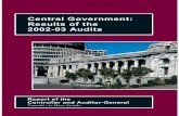 Central Government: Results of the 2002-03 Audits...Report of the Controller and Auditor-General Tumuaki o te Mana Arotake on Central Government: Results of the 2002-03 Audits Presented