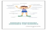 SENSORY PROCESSING GUIDANCE FOR SCHOOLS · Sensory processing Dysfunction is difficulty in processing and organising sensory information. It is a sort of ‘traffic jam’ in the