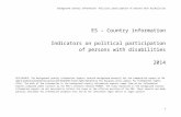 Final country tables clean versions · Web viewES – Country information Indicators on political participation of persons with disabilities 2014 DISCLAIMER: The background country