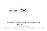 Vidhi Dyestuffs Manufacturing Limited 18TH Annual · 18th ANNUAL REPORT 20 10 - 20 11 3 NOTICE To, The Members VIDHI DYESTUFFS MANUF ACTURING LIMITED Notice is hereby given that the