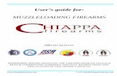 MUZZLELOADING FIREARMS · 2015-04-30 · - 3 - e-mail info@chiappafirearms.com INDEX Warnings 4 The fundamentals of safe gun handling are 5 Muzzle loading models 8 Pistols and rifles