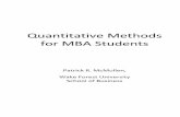 Quantitative Methods for MBA Students · 2016-01-18 · Quantitative Methods for MBA Students. Microsoft with more ease than Excel. JMP is not used as often as Microsoft Excel because
