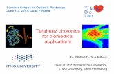 Terahertz photonics for biomedical applications · Terahertz photonics for biomedical applications Dr. Mikhail K. Khodzitsky Head of THz Biomedicine Laboratory, ITMO University, Saint