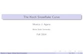 The Koch Snowflake Curve - Boise State Universitywright/courses/m598/Agana... · 2014-12-12 · Finite Area Find area of equilateral triangle, and build the formula A equilateral