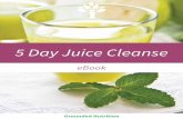 5 Day Juice Cleanse - Grounded Nutrition · 2019-08-21 · Disclaimer The 5 Day Juice Cleanse is designed for generally healthy individuals. As with any nutritional program you should