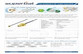 The Engineer's RF Cable Assembly · 2018-09-26 · The Engineer's RF Cable Assembly Superbat offers Micro Coax Cable Assemblies in 50 Ohm are uesd Micro Coax Cable of 1.13,1.37 and