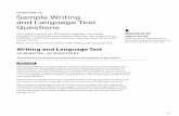 CHAPTER 13 Sample Writing and Language Test Questions · 2018-03-13 · ChAPTeR 13 | Sample Writing and Language Test Questions 133 9 People who pursue careers in transportation planning