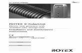 ROTEX E-SolarUnit · The ROTEX E-SolarUnit must only be used as a hot water heating system. The ROTEX E-SolarUnit must be set up, connected and operated in accordance with the stipulations