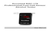 Professional alcohol tester FiT178-FC - Amazon S3Manual+for+AccuMe… · (BAC), not to estimate how much alcohol you have drunk. There are many factors which may affect the BAC level