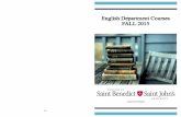 Table of Contents - College of Saint Benedict and Saint John's …15 course... · 2020-03-25 · Our texts will include Frantz Fanon’s The Wretched of the Earth, Harris Wilson’s