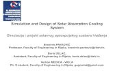 Simulation and Design of Solar Absorption Cooling System · 2016-03-23 · Simulation and Design of Solar Absorption Cooling System Simulacija i projekt solarnog apsorpcijskog sustava