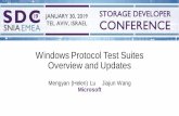 Windows Protocol Test Suites Overview and Updates...What is a Windows Protocol Test Suite Evaluates whether a protocol implementation meets certain interoperability requirements. •