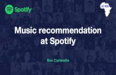 at Spotify Music recommendationsigir.org/afirm2019/slides/16. Friday - Music Recommendation at Spo… · Spotify’s mission is to unlock the potential of human creativity — by