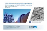 CO2 - New Cements and Innovative Binder …aether-cement.eu/fileadmin/user/pdf/2011.05.05_ECRA...CO2 - New Cements and Innovative Binder Technologies: AETHER (BCSAF) cements ECRA Conference