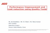 Performance Improvement and cost reduction using 10 20 Decâ€ک2013 Sectional approach of Quality tools