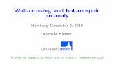 1 Wall-crossing and holomorphic anomalyqft2010.desy.de/e88901/e104145/infoboxContent104501/Klemm.pdf · Wall-crossing and holomorphic anomaly Hamburg, December 2, 2010 Albrecht Klemm
