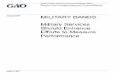 GAO-17-657, MILITARY BANDS: Military Services …United States Government Accountability Office Highlights of GAO-17-657, a report to congressional committees August 2017 MILITARY