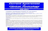 Current Awareness in Clinical ToxicologyFattah AESM, Shahy EM. Hematological effect of benzene exposure with emphasis of muconic acid as a biomarker. Toxicol Ind Health 2014; 30: 467-74.