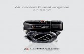 Air cooled Diesel engines · Fuel specification en590 **electrical power includes fan power absorption, typical alternator efficiency and a power factor (cos ø) of 0.8. continuous