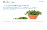 Accounting Alert - IAS Plus...3 Accounting Alert Quarterly update – For-profit entities – March 2016 Summary The table below sets out the recent new pronouncements and whether
