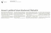 Publication: The Business Times Date: 12 October 2004 ...€¦ · Mahathir: No chance for Anwar to make a come back Retired Malaysia prime minister Mahathir Mohamad said that former
