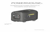 POWERHOUSE · 2 PH2100PRI SM 04-27-2011 Preface This manual covers the construction, function and servicing procedure of the POWERHOUSE® PH2100PRi generator, certificated by CARB.
