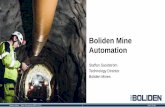 Boliden Mine Automation - Luleå University of …/file/5.Boliden Mine...2 2017-08-30 • Boliden is a leading metals company with a commitment to sustainable development • The company’s