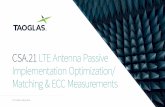 CSA.21 LTE Antenna Passive Implementation Optimization ...CSA.21 LTE Antenna Passive Implementation Optimization/Matching & ECC Measurements Deliverables Report Duration 1 Week Items
