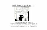 HF Propagation · • Two factors determine sky-wave propagation: – The frequency in use – The level of ionization • The higher the frequency the less it is bent • The highest